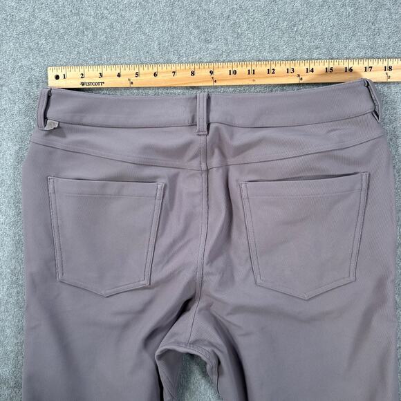 Lululemon ABC Relaxed Fit Crop Pant Men's 34 Cord Textured Lunar Rock M5AHUS - Picture 6 of 8